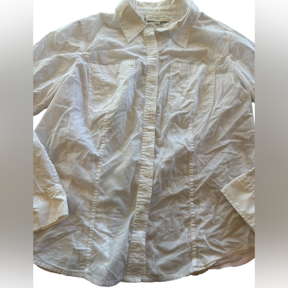 Jones‎ New York Cream Sport Woman Shirt 1 XL - Picture 3 of 4